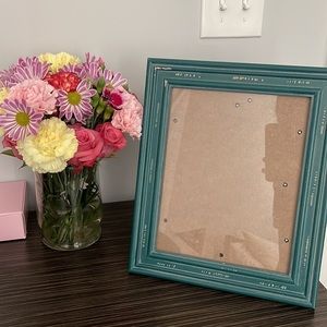 teal distressed picture frame